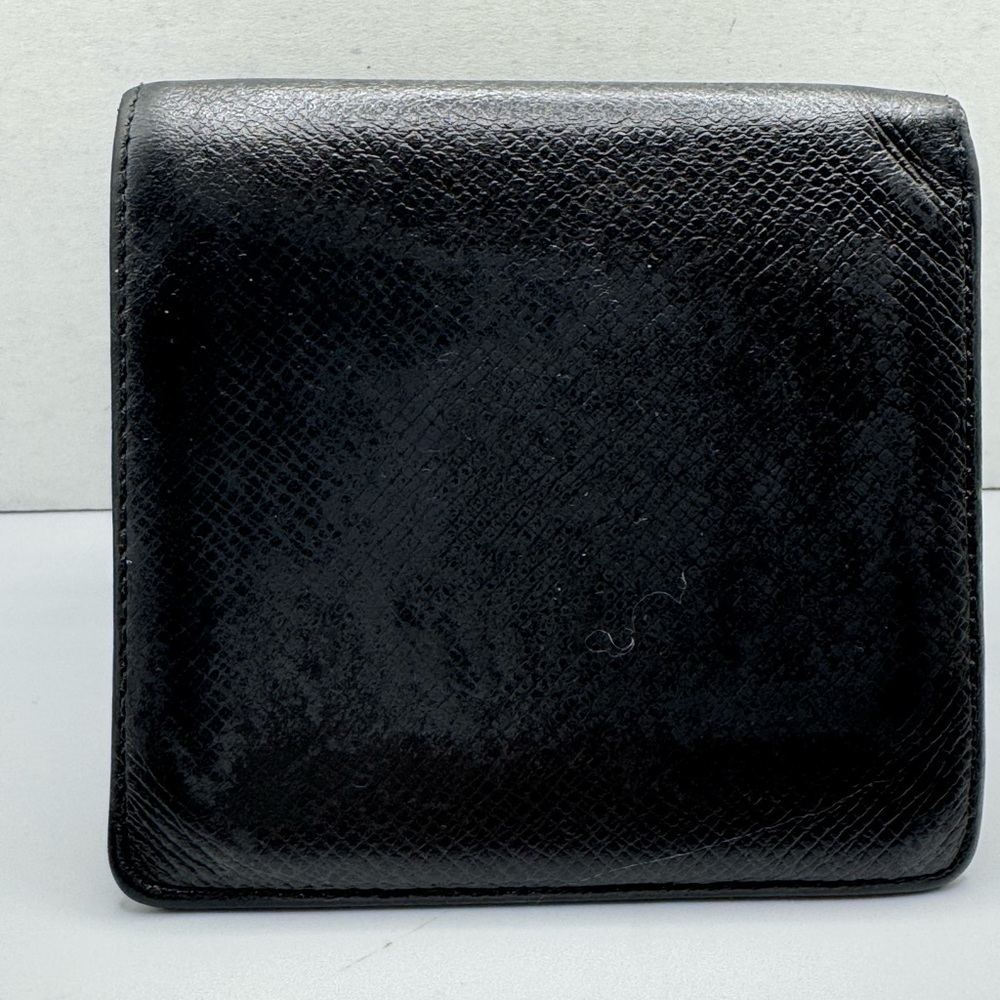 LOUIS VUITTON Black Taiga Porte Billets 3 Cartes Credit Wallet - Picture 3 of 16